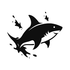 vector illustration of a shark