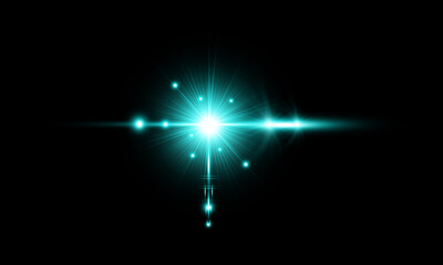 Colorful lens flare lighting design