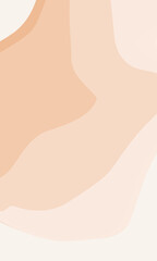 Vertical background wavy lines. Pastel color delicate peach, light orange. Vector template for design, stories, posts on social networks.