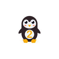 animal with number for education vector