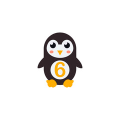 animal with number for education vector