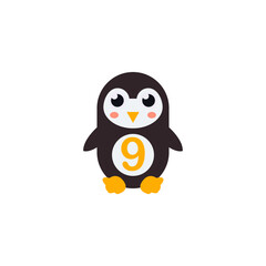 animal with number for education vector
