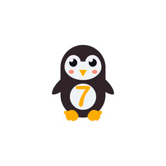 animal with number for education vector