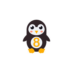 animal with number for education vector
