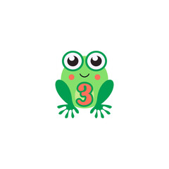 animal with number for education vector
