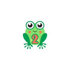 animal with number for education vector