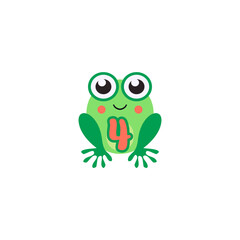 animal with number for education vector