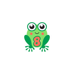 animal with number for education vector