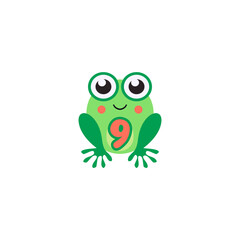 animal with number for education vector