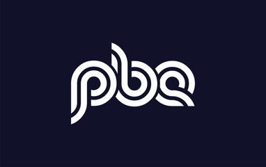 PBE Creative Unique Modern Letter Logo Design.  Stylized logo featuring a unique letter design, presenting abstract minimalist aesthetics and modern appeal.