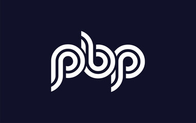 PBP Creative Unique Modern Letter Logo Design.  Stylized logo featuring a unique letter design, presenting abstract minimalist aesthetics and modern appeal.