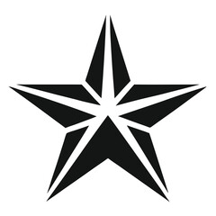 black and white star