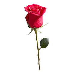Fototapeta premium red rose isolated on transparent background