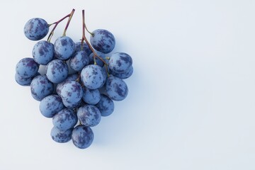 3D Grape Bunch Isolated and White Background