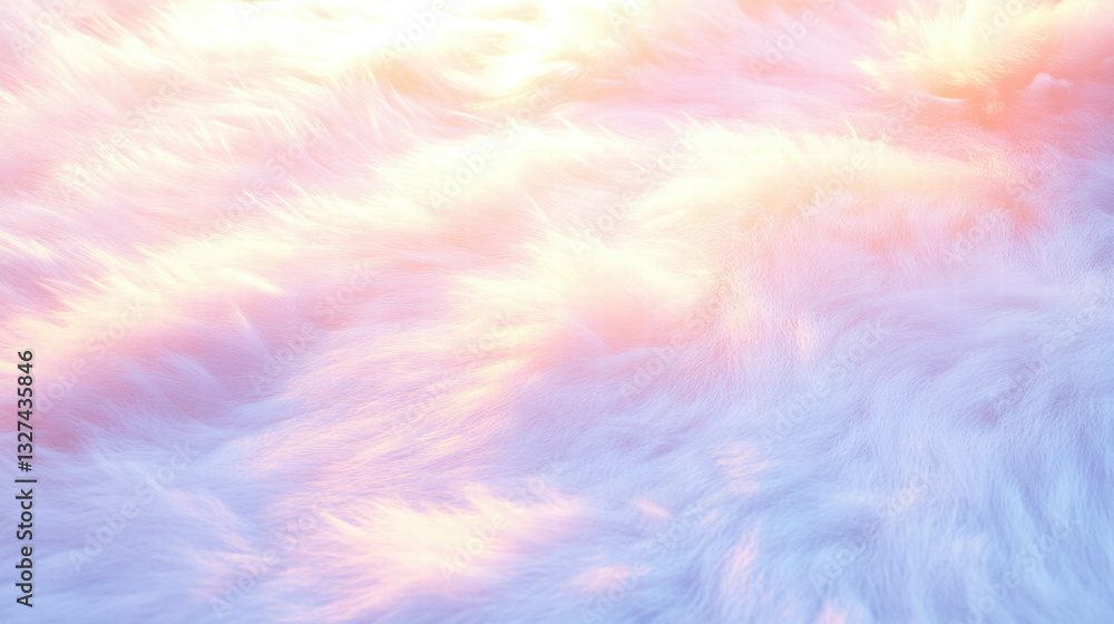 Poster dreamy multicolored soft fur texture for creative design and background projects