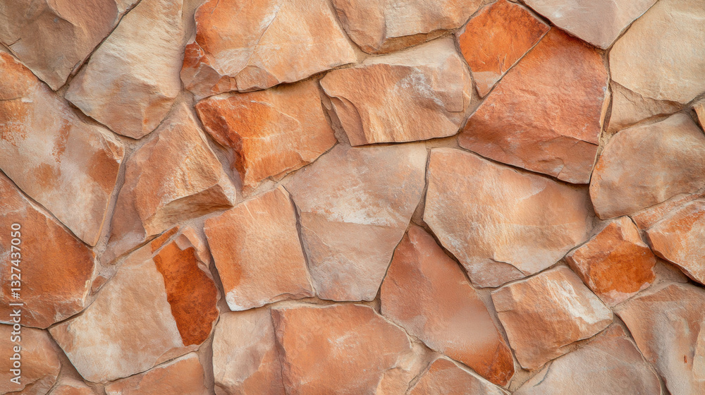 Poster rustic stone wall with irregular shapes and earthy tones for architecture and design
