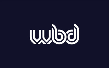 WBD Creative Unique Modern Letter Logo Design.  Stylized logo featuring a unique letter design, presenting abstract minimalist aesthetics and modern appeal. © Mahamud