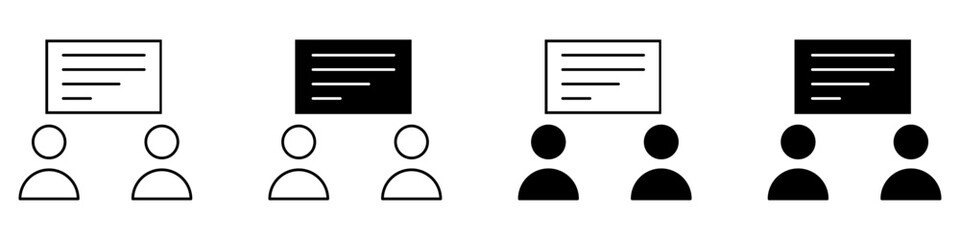 Fototapeta premium Team vector icon set. Teamwork illustration sign collection. Development symbol. Progress logo. 