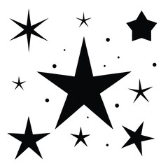 Obraz premium black and white stars