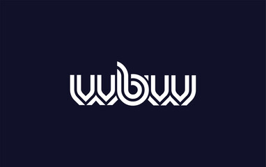 WBW Creative Unique Modern Letter Logo Design.  Stylized logo featuring a unique letter design, presenting abstract minimalist aesthetics and modern appeal.