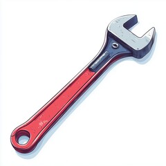 Obraz premium Illustration of an Adjustable Wrench for Repair and Maintenance