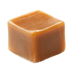 Hard Caramel Candy Soap Block Isolated on Transparent Background