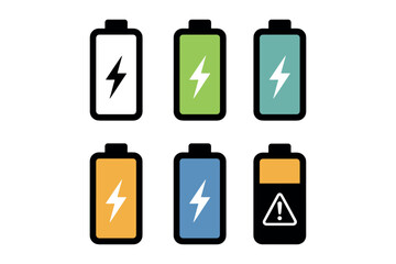 Fototapeta premium set of battery charge