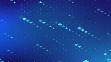 Abstract blue digital background with geometric patterns creating a futuristic atmosphere
