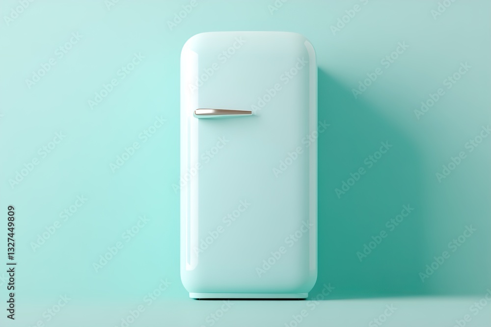 Aufkleber a sleek fridge icon showcases a smooth design complemented by soft lighting. its minimalistic style 