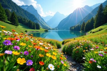 lake in the mountains