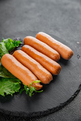 Sausages meat tasty fresh delicious gourmet food background table rustic food top view copy space