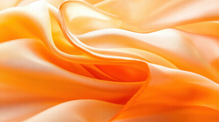 Obraz premium Elegant overlay texture of soft crumpled silk fabric with warm tones for decorative design