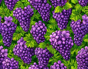 seamless grape pattern
