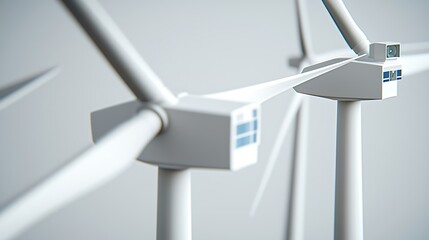 A series of wind turbines creating clean energy on Earth Day. 