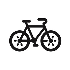 Fototapeta premium Bicycle icon in minimalist style, casual transportation concept