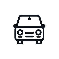 Obraz premium Stylish car icon in black and white, modern transport illustration