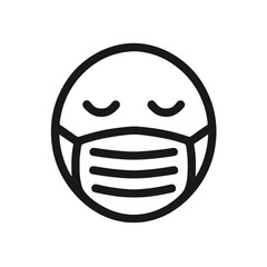 Obraz premium Calm face with mask expressing serenity, health awareness