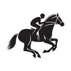Obraz premium Simple Palio Race Horse Vector Icon – Modern Logo & Illustration