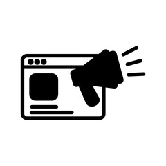 web marketing icon, simple flat style, illustration, logo sign symbol pictogram template, for ui or ux isolated on white for mobile app, editable