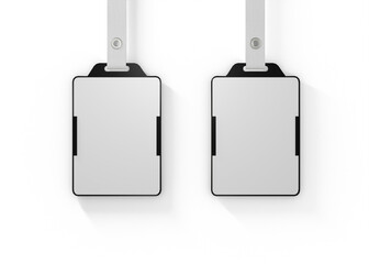 Conference Name Tag ID Card Holder Mockup