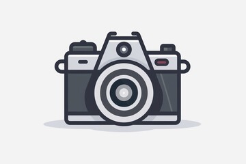 A classic camera icon with a sleek design perfect for photography enthusiasts and creative pro