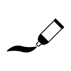 Tube, container, toothpaste, cream, gel icon, simple flat style, illustration, logo sign symbol pictogram template, for ui or ux isolated on white for mobile app, editable