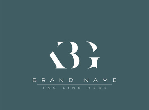 KBG abstract letter logo design. This logo is designed by three abstract letters.