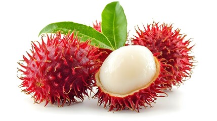 rambutan isolated on white background concept