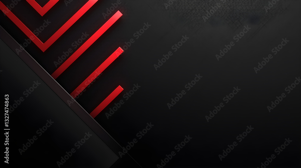 Aufkleber abstract red black geometric background diagonal lines sharp edges texture wallpaper modern minimali