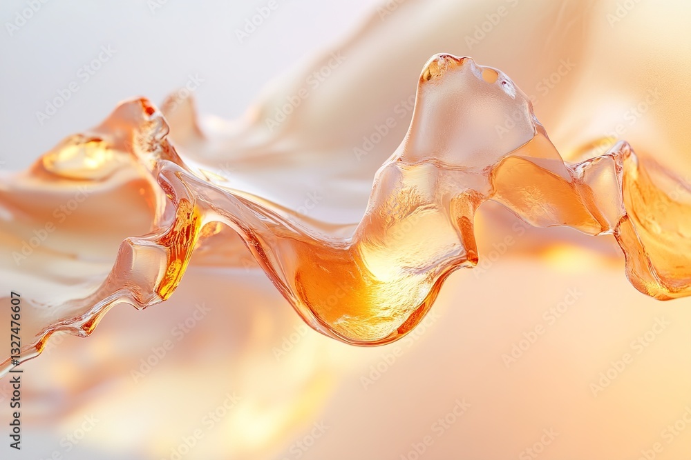 Poster this ultra-macro display highlights amber refracting prismatic light, creating a captivating blend o