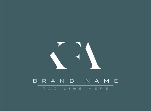 KFA abstract letter logo design. This logo is designed by three abstract letters.