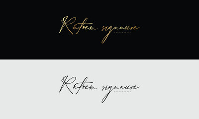 Handwriting logo signature logo Photography logo Design template	
