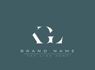 KGL abstract letter logo design. This logo is designed by three abstract letters.