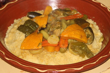 Fresh Moroccan Couscous Close Up